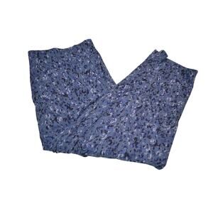 Athleta Brooklyn Ankle Pant Abstract Blue Print Lightweight Travel Loungewear 22